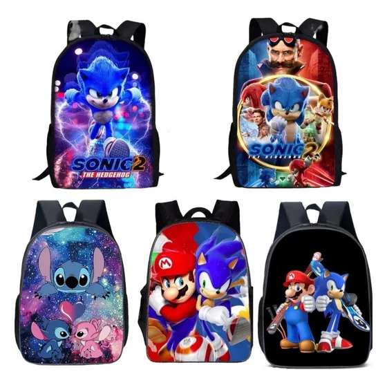 Bolso Morral Escolar De Tela Nylon De Gran Capacidad