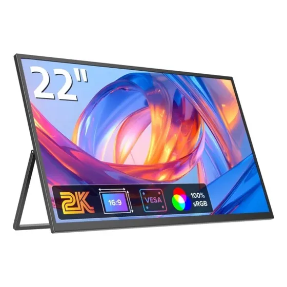 Monitor Portátil  Gamer 22  2k Ips Ajustável Hdmi Usb-c