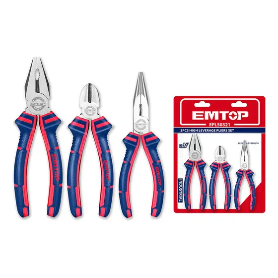 Set De Alicates Pinza Piqueta 6 Y 8 Pulgadas Emtop