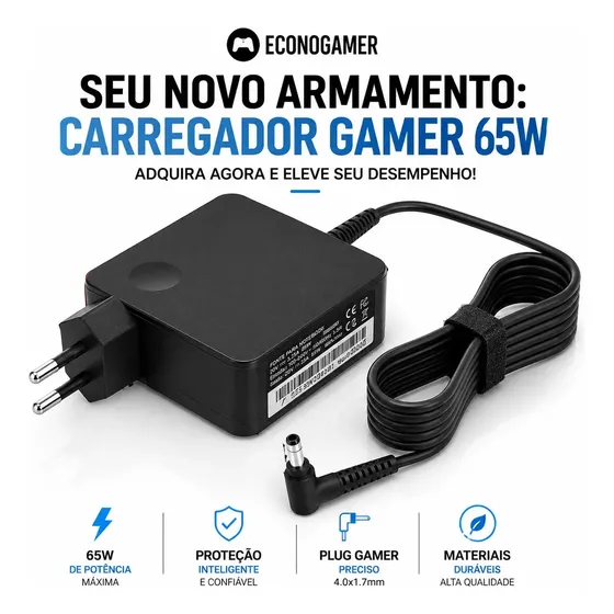 Fonte Carregador Notebook Compatível com Lenovo Ideapad S145