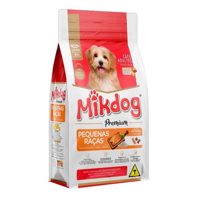 Mikdog Pequeñas Razas Premium Con Snacks Rellenos 7 Kg