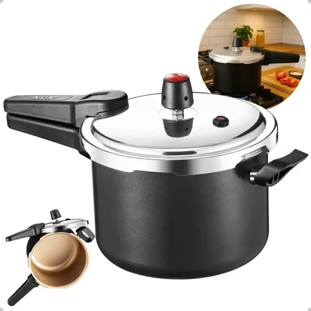 Panela De Pressão 4,5 Litros Antiaderente Fechamento Externo Preto