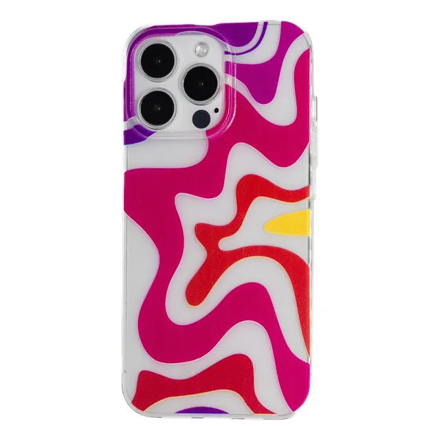 Case Para iPhone Ondas Rosadas - Funda Protectora