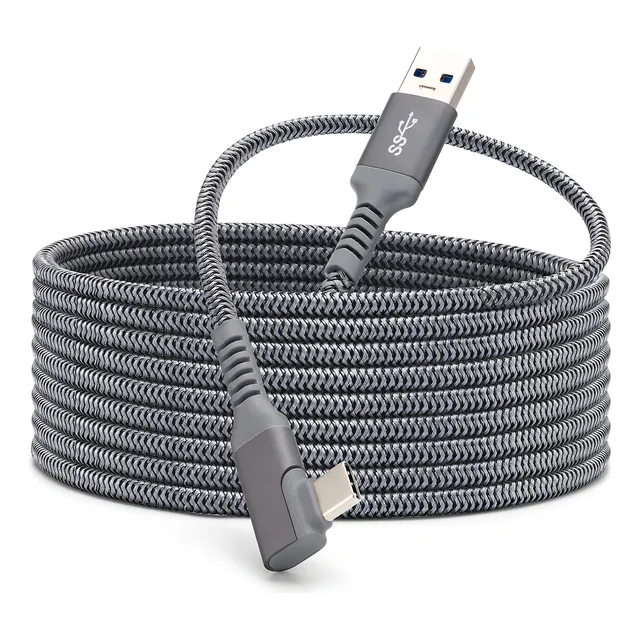 Krx Link Cable Para Oculus Quest & Quest 2 10 Pies, Accesorios Para Auriculares Oculus Link De Alta Velocidad De Datos Y Cable Usb 3.2 Gen1 De Carga Rápida (3 M)