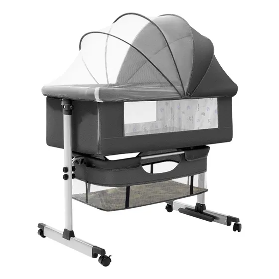 Cuna Corral Para Bebes Cama Altura Ajustable Con Mosquitero