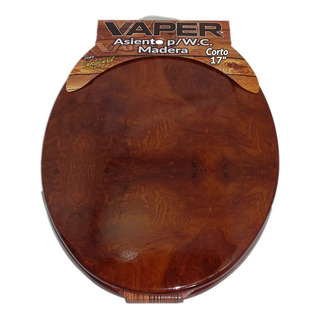 Asiento De Madera P/wc Corto Acabado Nogal Clásico Asiento De Madera P/wc Corto Acabado Nogal Clásico