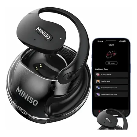 Fones Esportivo Bluetooth 6.0 Tradutor Ai Miniso X15pro Ipx5