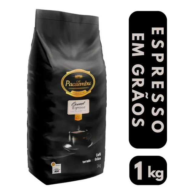 Café Gourmet Pacaembu Em Grão Torra Clara Espresso 1kg