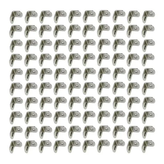 Escuadra Armado Metalica Niquel Soporte Estante Muebles X 50