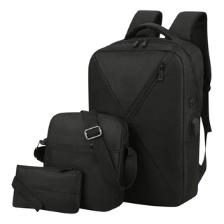 Conjunto De Mochila De Três Peças, Mochila Usb De Grande Cap Conjunto De Mochila De Três Peças, Mochila Usb De Grande Cap
