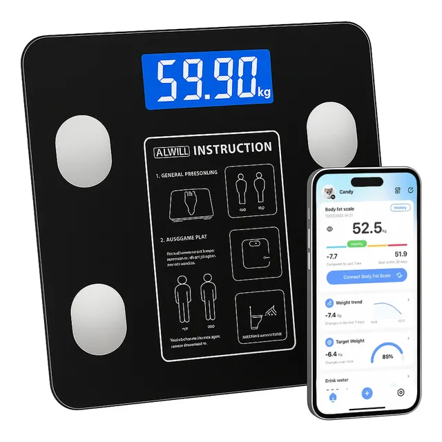 Balança Bioimpedancia 180kg Digital Com Bluetooth Smart App