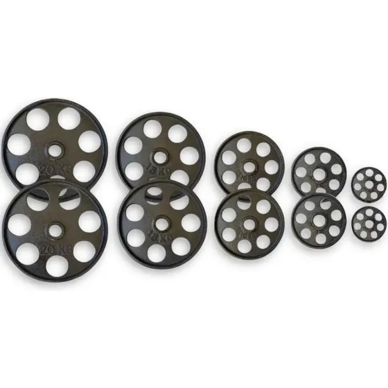 Disco Olímpico Pack 40kg Aelegir Ivanko 2 Pulgadas Gym Pesas Negro