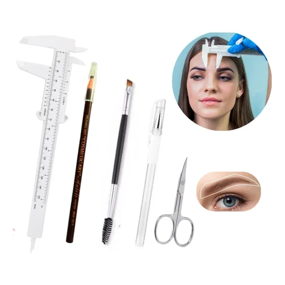 Vernier Para Visagismo Lapiz Para Diseño De Cejas Regla
