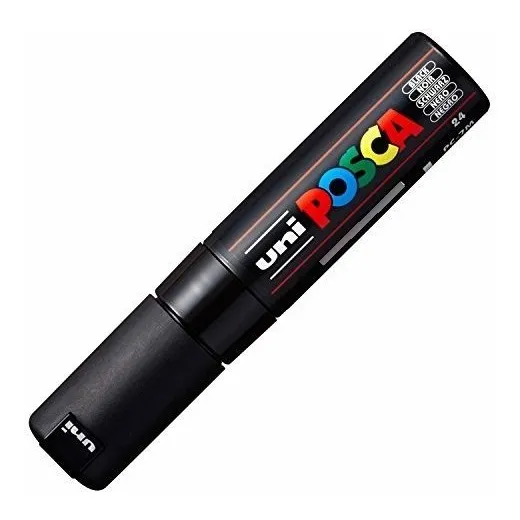 Marcador Posca Negro De Pintura Acrílica Base De Agua PC-7M - Punta Redonda