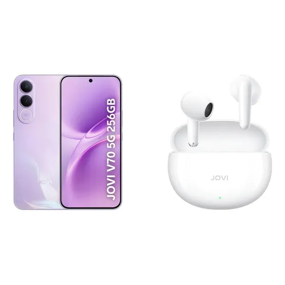 Kit Jovi: Smartphone V70 5g 256gb 16gb Ram Câmera 200mp Bateria 7000mah + Fone Bluetooth Buds Air3 50h