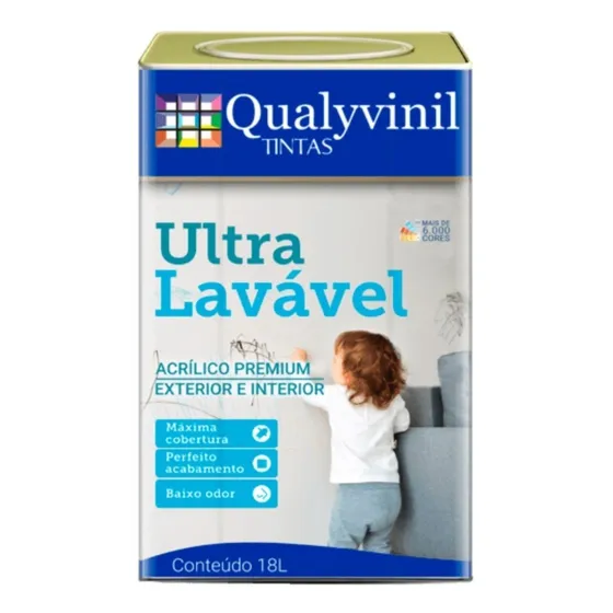 Pintura Interior Exterior 18lt Qualyvinil Premium Ultra Lava