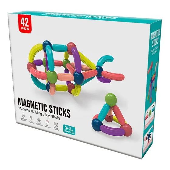 Stick Magnets Bloques Magnéticos De Construcción X42pcs
