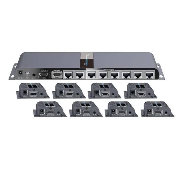 Kit Completo Distribuidor Hdmi 1 X 8/ Tt718pro