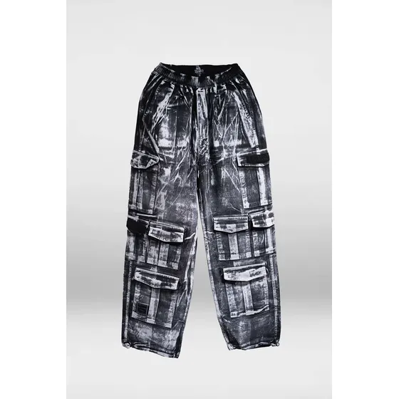 Pantalon Cargo Hombre Vulkano Detalles Grises Bengalina