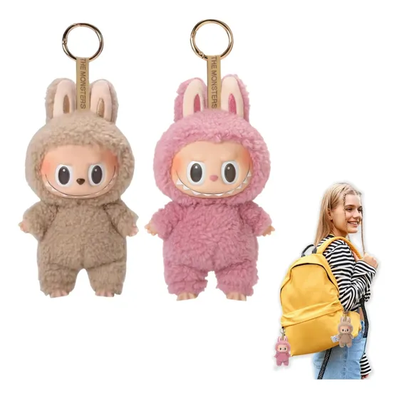 Labubu Macaron Monsters Vinilo Peluche Llavero Juguetes 2pzs