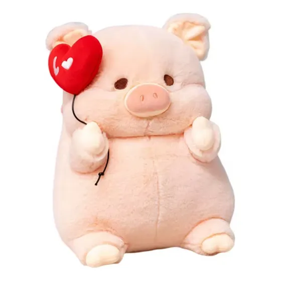 Peluche Cerdito Con Globo Corazón Mi Primer Amor Cerdito Globo Corazón