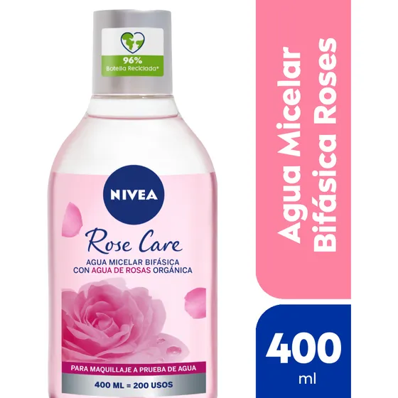Agua Micelar Bifásica Nivea Rose Care Para Todo Tipo De Piel X 400ml