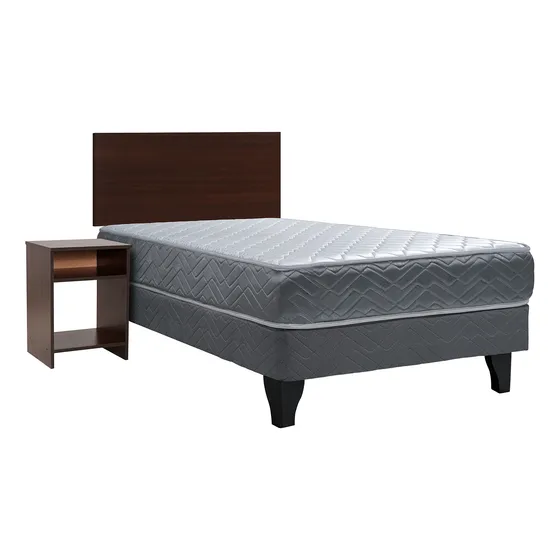 Cama Europea Cadiz + Set Cadiz 1 ½ Plaza