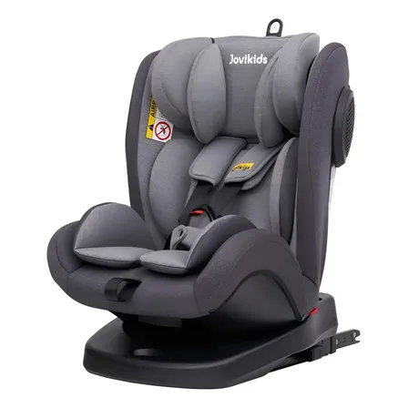 Cadeirinha Carro Bebê Jovikids Angela 360° Isofix 0-36kg Cinza Conforto Premium