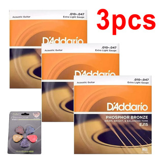 Cuerdas Guitarra Acústica Daddario Ej15 3pcs Cuerdas Guitarra Acústica Daddario Ej15 3pcs