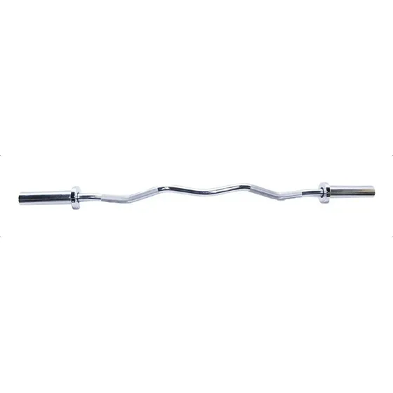 Barra W Olímpica Cromada Maciça Para Musculação 1,20m - Rae Cor Unica