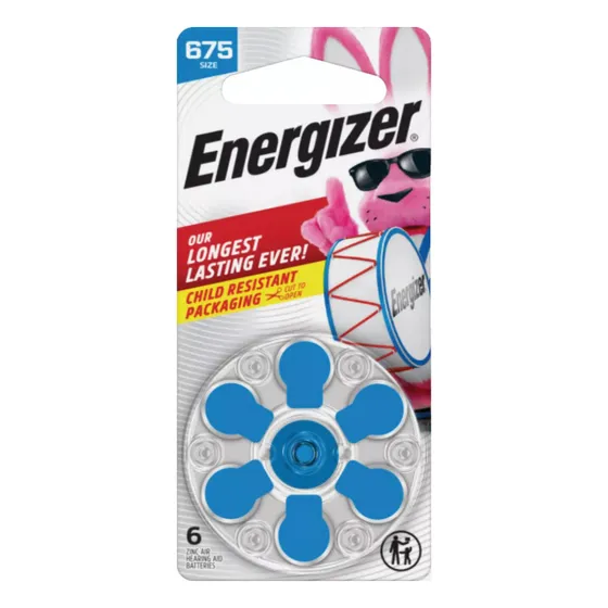 Bateria Para Equipos Auditivos Energizer Tamaño 675