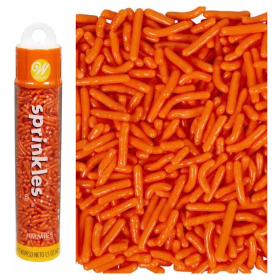 Sprinkles Jimmies Mostacillas Naranjo Wilton