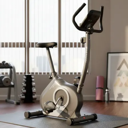 Bicicleta Ergométrica Magnética Vertical Mag 5000 V Preto/cinza Suporta Até 120kg - Dream Fitness