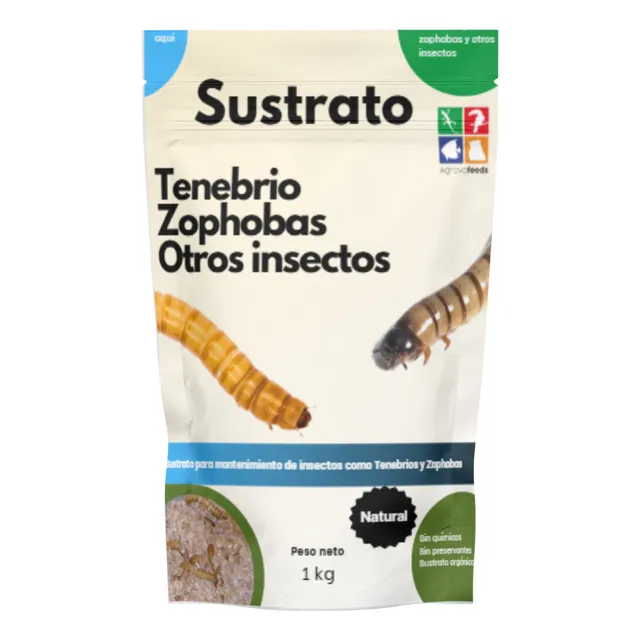 Sustrato Alimento Para Zofobas Y Tenebrios 1kg