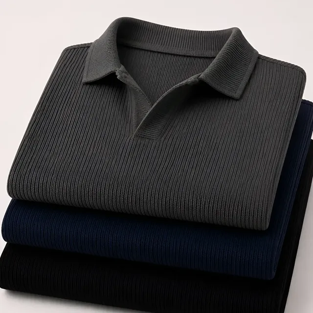 Kit Camisa Polo Masculina Canelada Gola Italiana
