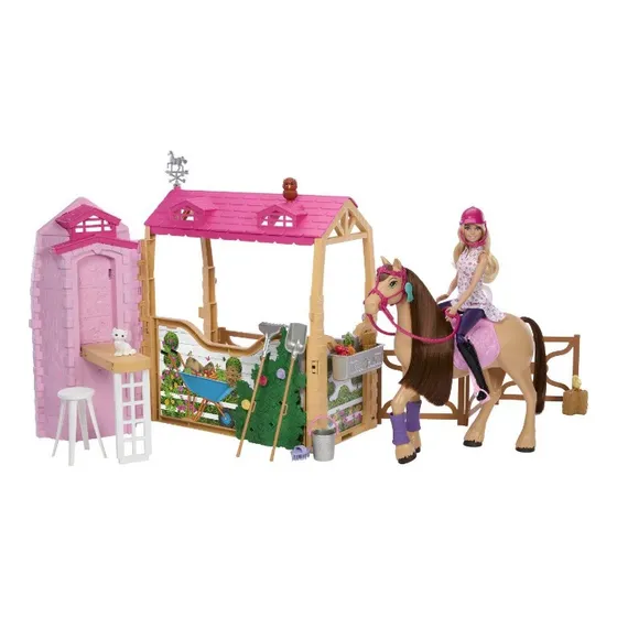 Barbie Diversão No Estábulo De Cavalos Com Boné - Mattel