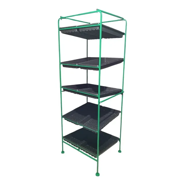 Estante Rack Con 10 Bandejas Para Forraje Verde Hidroponico