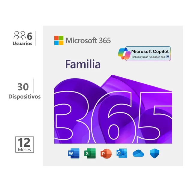 Microsoft 365 Familia - Office 365 12 Meses Digital