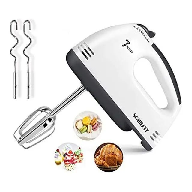 Batidora Electrica Manual 7 Velocidades Plastico Torta Mixer