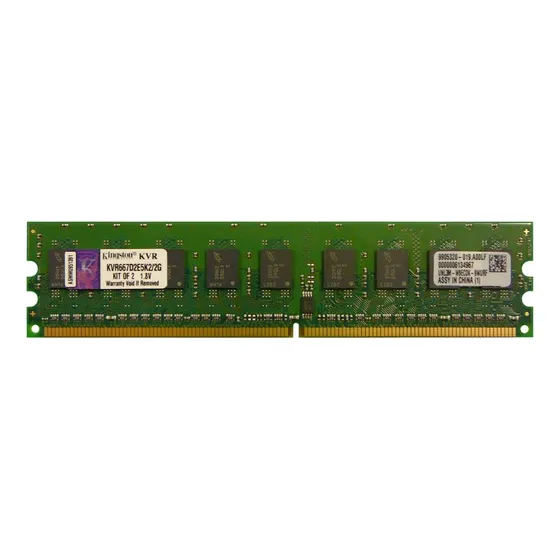 Kingston 1gb Ddr2 Ecc Unbuffered 667 Pc2-5300 Kvr667d2e5k2