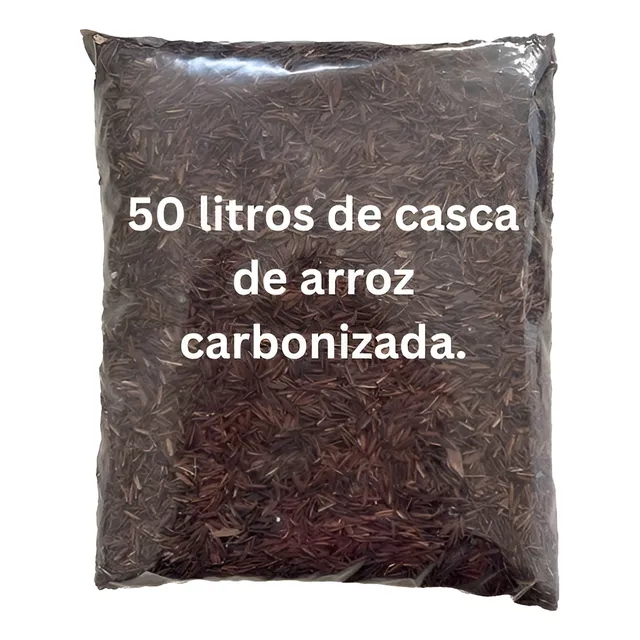 Cr Orquídeas - Casca De Arroz Carbonizada 50l Saco 5kg