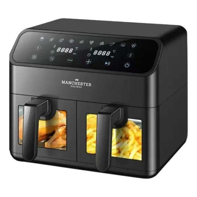 Air Fryer Manchester Duo. Freidora S/ Aceite Doble Canasta.