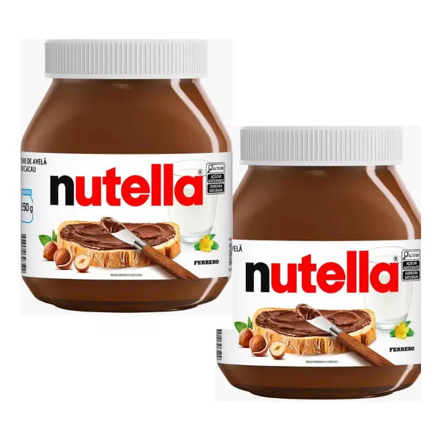 Nutella Creme De Avela 650g Kit Com 2