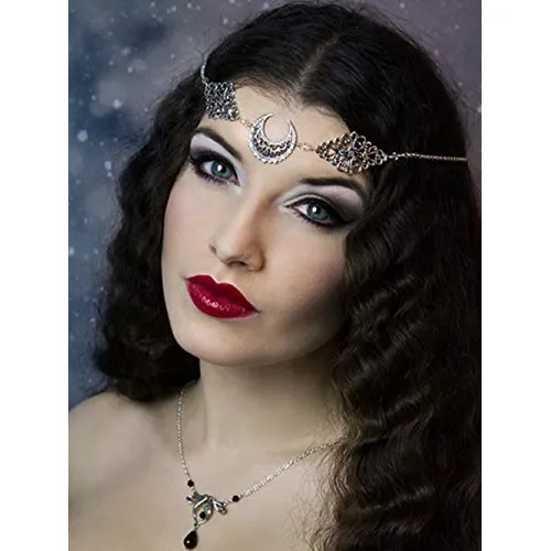 Doubnine Crescent Moon Boho Head Cadena Colgante H9bj9