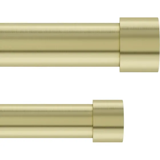 Cortinero Doble Ojal 3 Metros Color Oro Acero Resistente