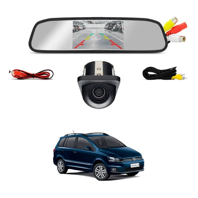 Retrovisor Com Câmera De Ré Volkswagen Spacefox 2014 2015
