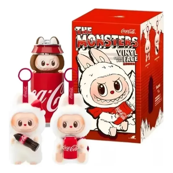 Labubu Oso Peluche Sorpresa 15 Cm Índigo Llavero Sorpresa Coca Cola Labubu