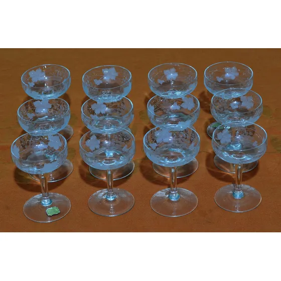 Juego (12) De Copas Cristal Bavaria (8cm X 6cm)