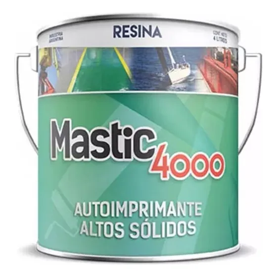 Mastic 4000 Revesta Pintura Epoxi Autoimprimante Náutica 1lt Color Brillante Azul Mediterraneo
