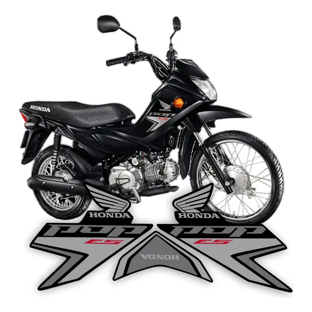 Kit Faixas Adesivos Emblemas Pop 110i Modelo 2025 Lançamento